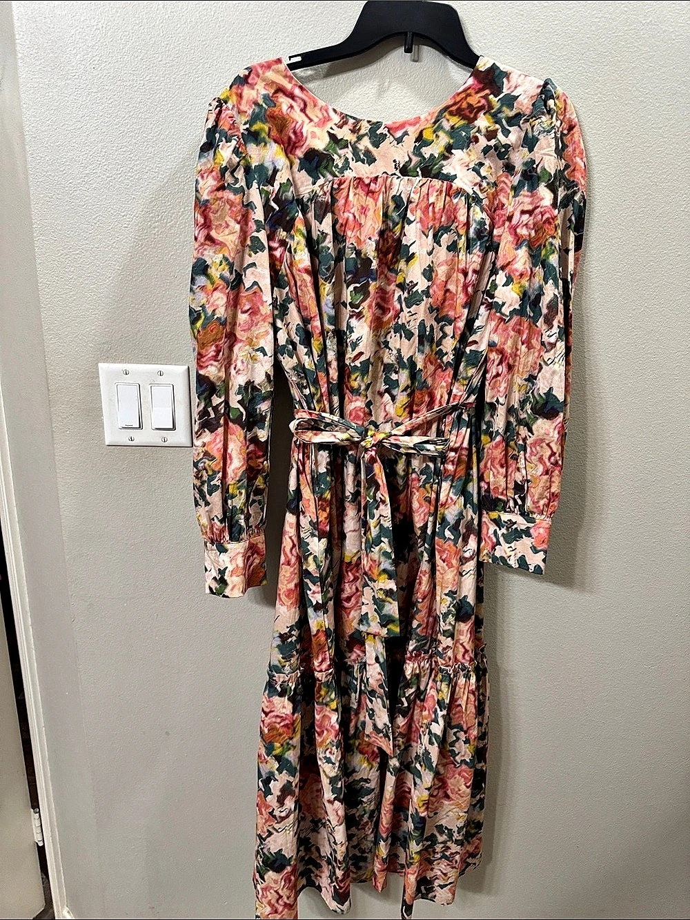 LOVELO Floral Maxi Dress in Pink & Green NWT